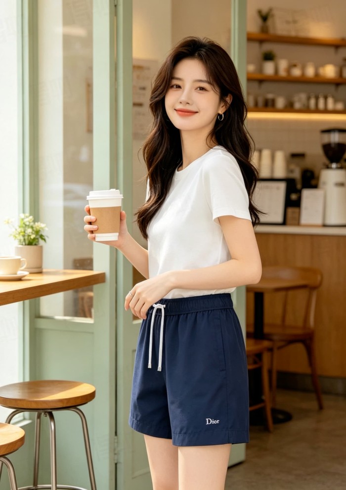 1:1 quality version Letter Embroidery Drawstring Casual Sports Shorts 2 colors 29106369