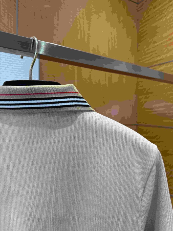 1:1 quality version Check Collar Knight Print Short Sleeve Polo Shirt 3 colors 29106324