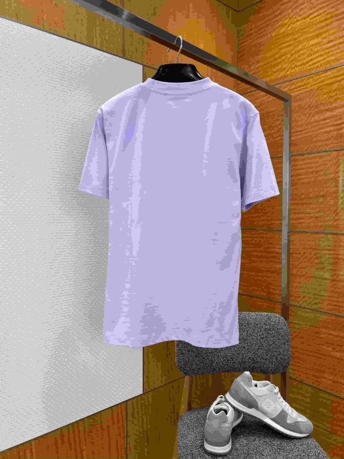 1:1 quality version Letter Embroidery Combed Cotton Crew Neck  T-shirt 5 colors 29106370
