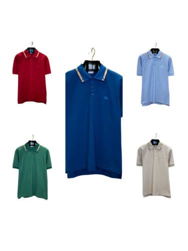 1:1 quality version Classic Plaid Collar Embroidered Short Sleeve Polo Shirt 5 colors 29105415