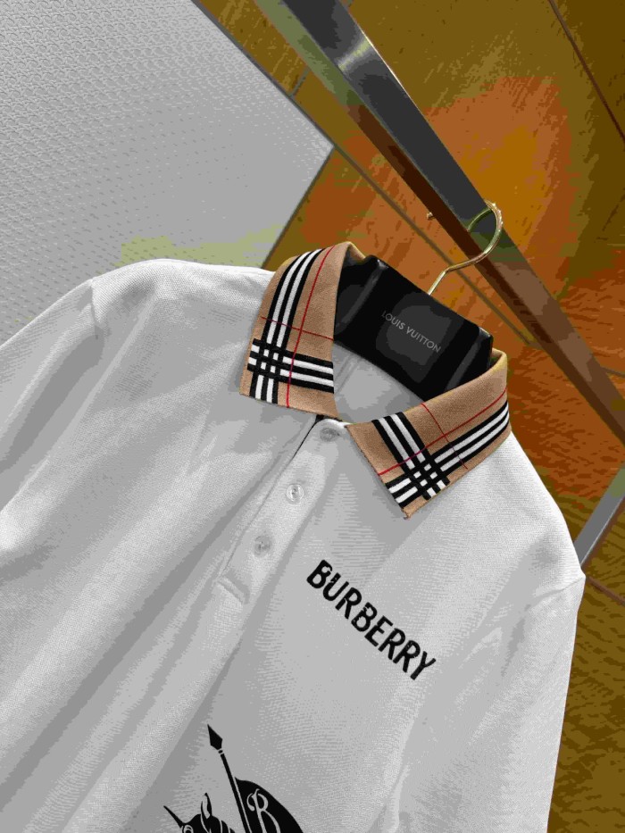 1:1 quality version Check Collar Knight Print Short Sleeve Polo Shirt 3 colors 29106324