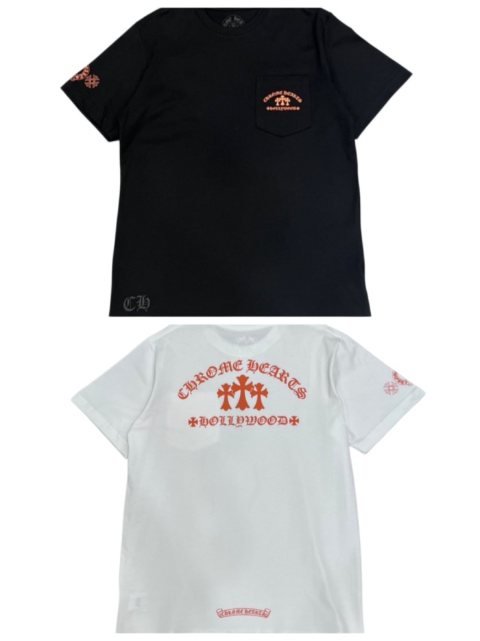 1:1 quality version Orange Triple Cross Hollywood Print Pocket T-Shirt 2 colors 29093909