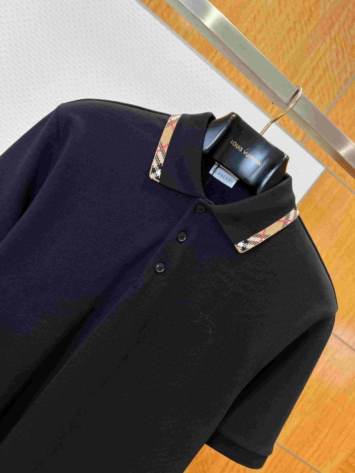 1:1 quality version Check Collar Embroidered Equestrian Knight Logo Polo Shirt 2 colors 29105617