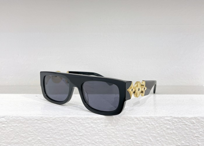 1:1 quality version Metal flower mirror legs square frame glasses 6 colors