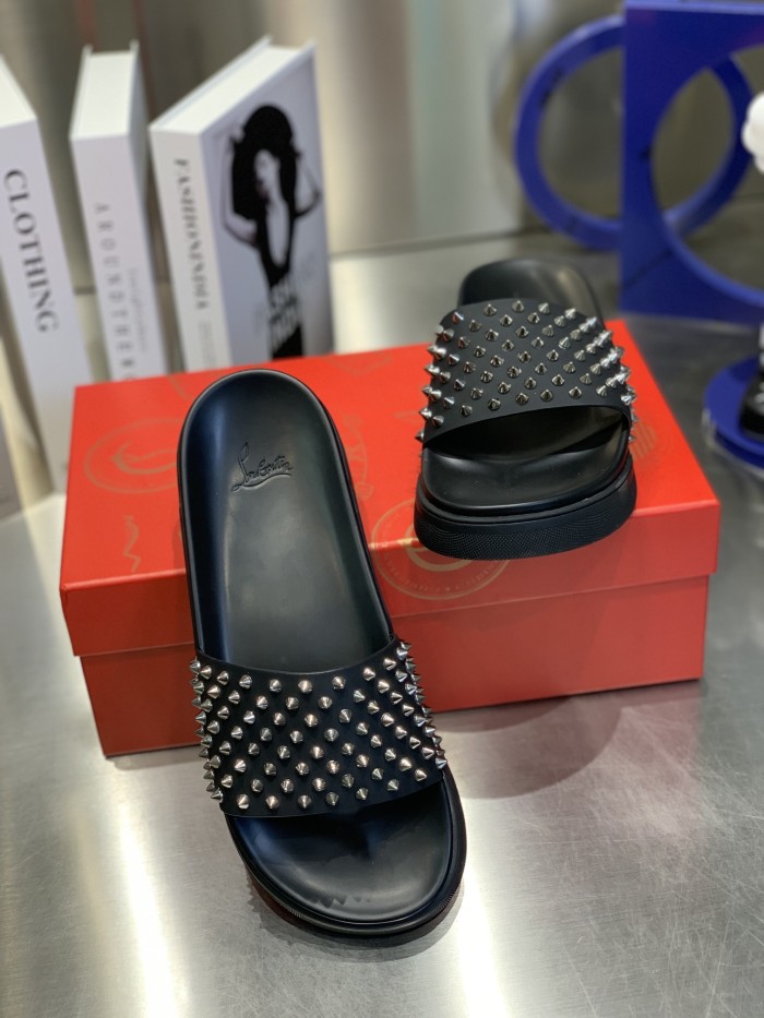 1:1 quality version 27870349 perimeter studded full studded model slippers 5 colors