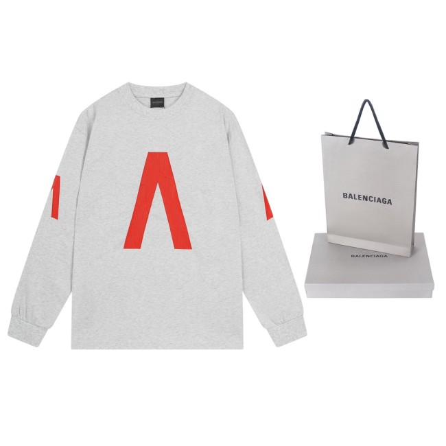 1:1 quality version Cracked Rubbed Printed Washed Aged Destroyed Long Sleeve Tee