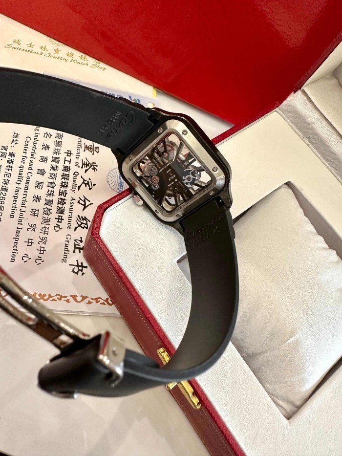 Santos Series Skeleton Dial Mechanical Movement   Watch【Dial diameter：42mm 】28764860