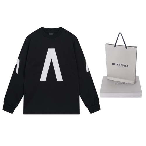 1:1 quality version Cracked Rubbed Printed Washed Aged Destroyed Long Sleeve Tee