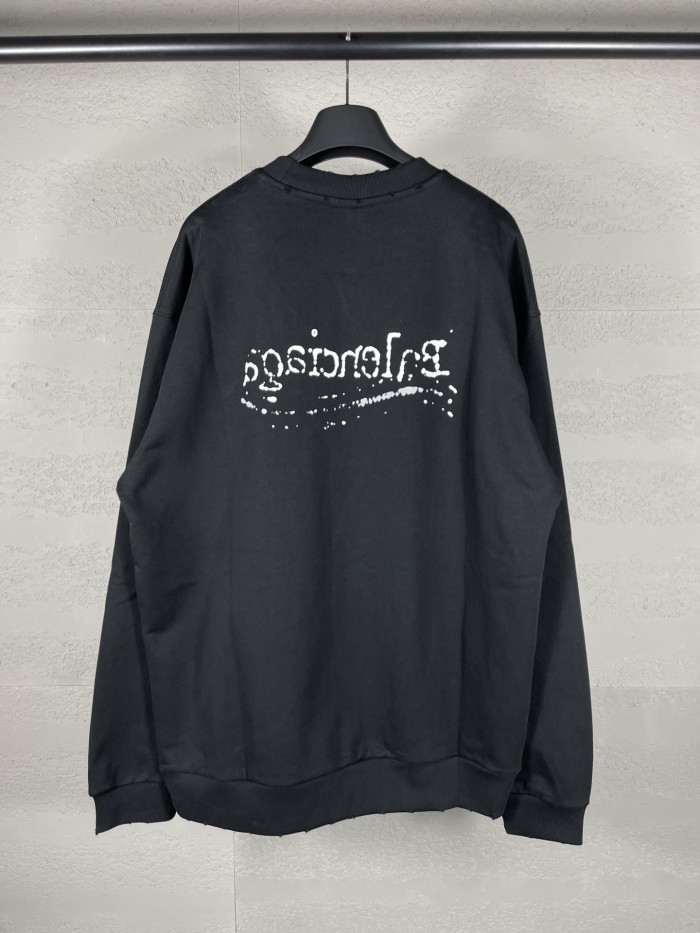Front and Back Coke Abrasive Crew Neck Sweatshirt 2 colors