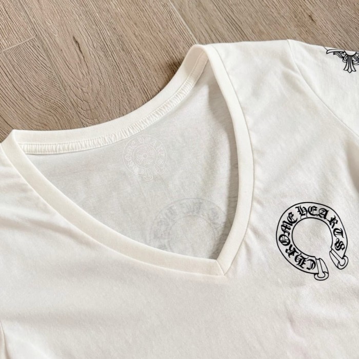 1:1 quality version Three Elements Print V-Neck Tee for girls 2 colors 29033515