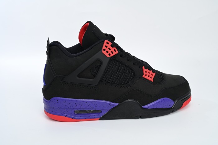 [plus-size shoes]Jordan 4  Raptors  Black & Purple Suede & Mesh Retro Basketball Shoes 29035161
