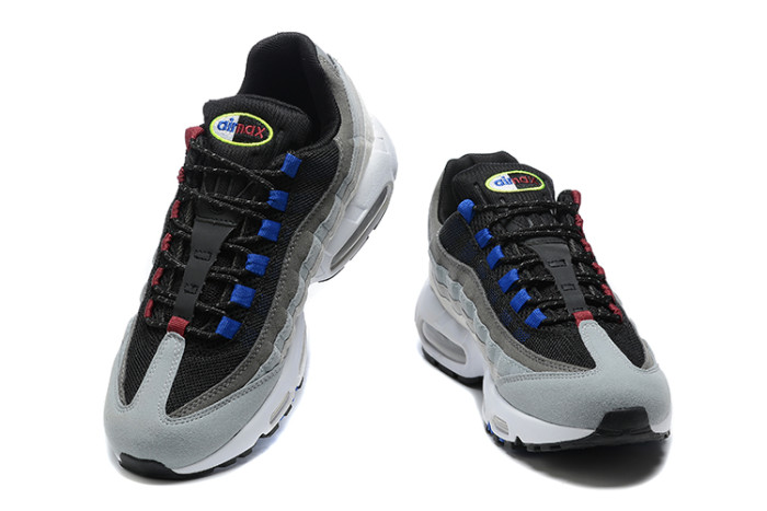 [plus-size shoes]Air Max 95 Grey Black Neon Gradient  Air Cushion Casual Sneakers 29066616