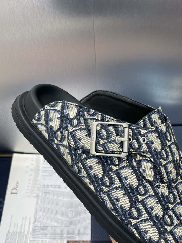 1:1 quality version Aqua Leather Oblique Slippers 2 colors 28691974