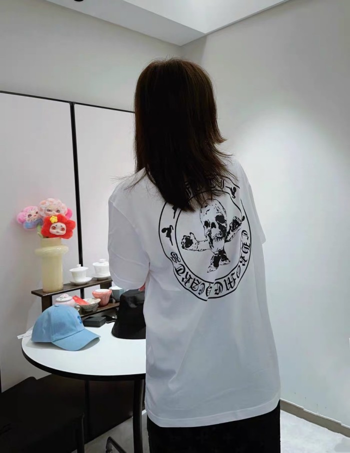 1:1 quality version Round Skull Print tee 2 colors