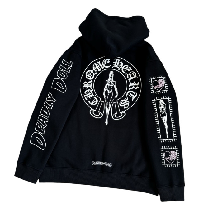 1:1 quality version Deadly Doll Collaboration Horseshoe Beauty Print Zipper Hoodie 28755496