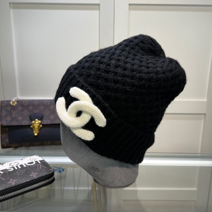 1:1 quality version Pineapple Pattern Double C logo Knit Wool beanie 5 colors