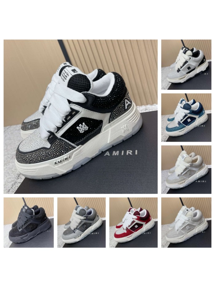 1:1 quality version Colorblocking full rhinestone low top thick bottom sneakers 8 colors 27632830