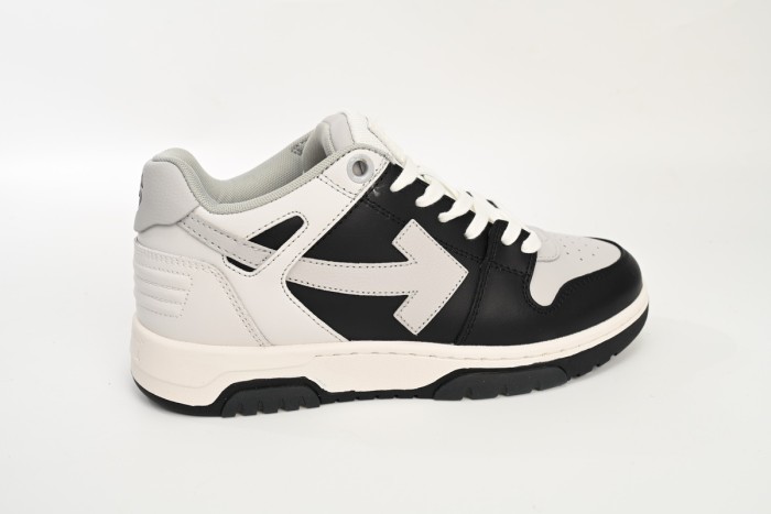 OW Out Of Office OOO Low Tops Light Grey Black OMIA189F22LEA0010709