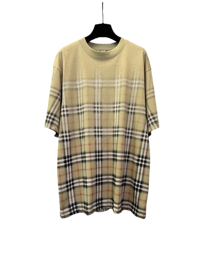 1:1 quality version Ribbed Plaid Print Tee 28816183