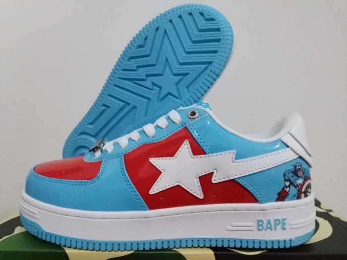 [plus-size shoes]Marvel x APE STA Leather-trimmed two-tone shoes 8 colors 28635950