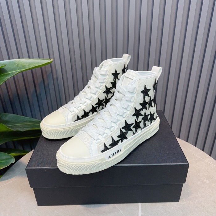 1:1 quality version Leather Star Embroidered High-Top Shoes 2 colors 28764674