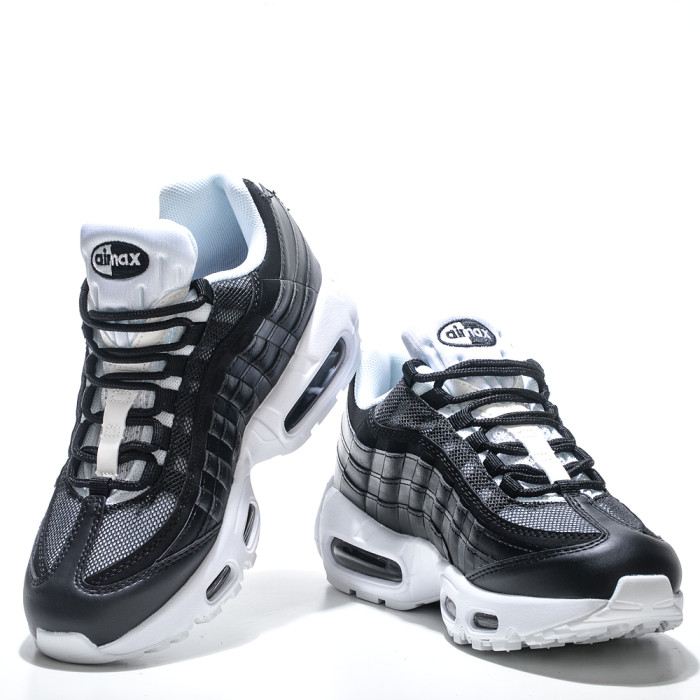 [plus-size shoes]Air Max 95 Black White Breathable Air Cushion Running Shoes 29045544
