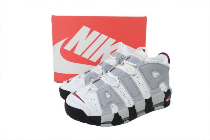 Air More Low Top Women's White And Grey Air Pippen Basketball Shoes 29030037