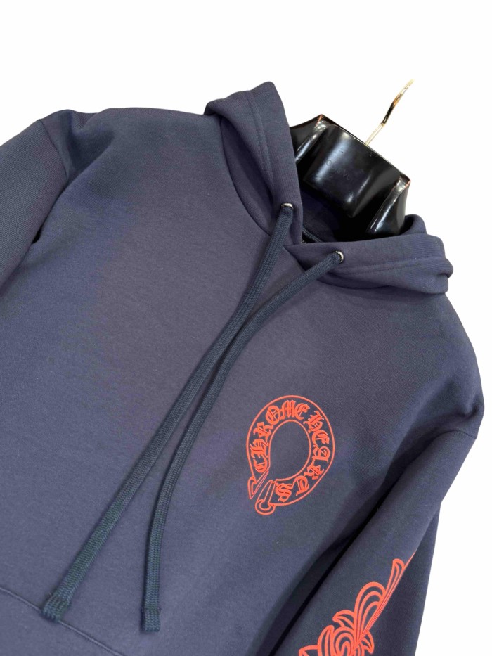 1:1 quality version Sanskrit Scroll Print Rubberized Pullover Hoodie 28945488
