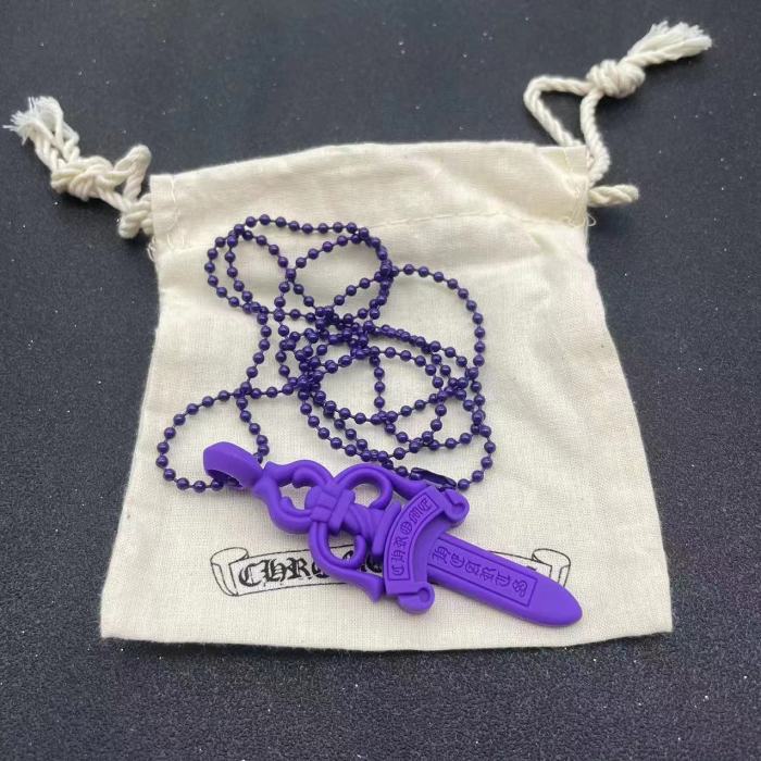 Macaron Multicolor Resin Sword Necklace 7 colors[【with dust bags】