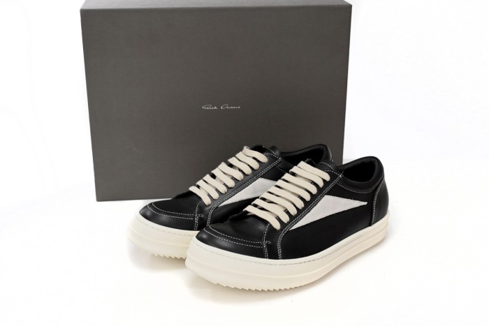 R*ck0wens EDFU Vintage Sneaks Leather Black Milk White RP01C5888LPOLVS-911