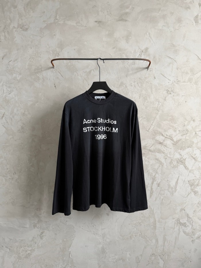 1:1 quality version Stockholm 1996 Print Washed Long Sleeve T-shirt 5 colors 29069248