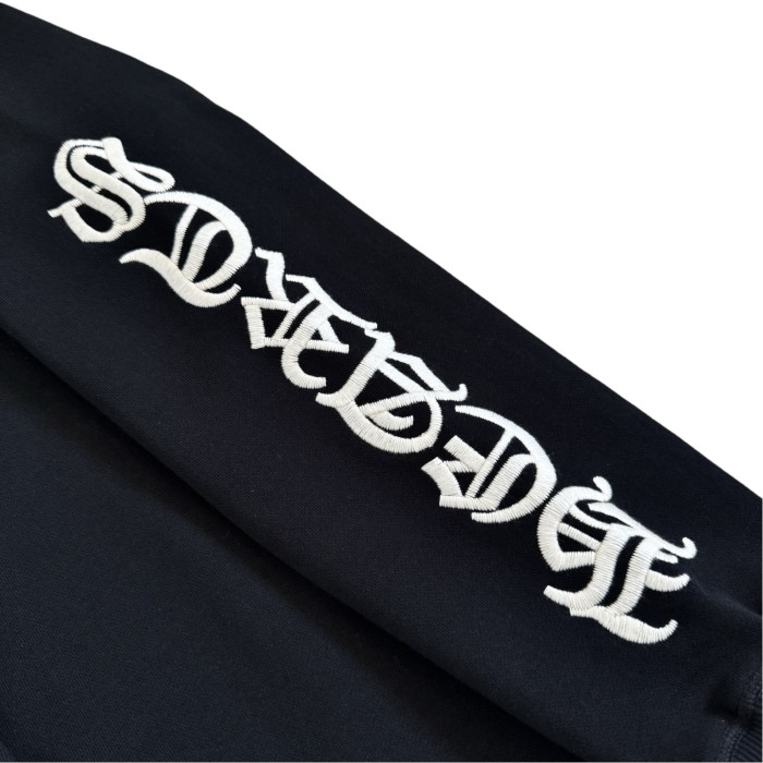 1:1 quality version Sanskrit Alphabet Embroidered Half-Zip Hoodie & Pants Set 28751593