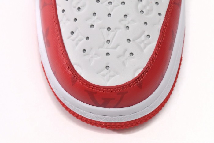 L  x N  Air Force 1 Low By Virgil Abloh White Red