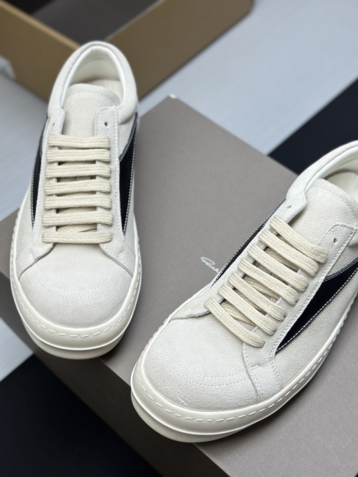 1:1 quality version R*ck0wens 28303124 Vintage Suede Low Top Shoes 3 colors
