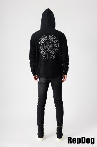 1:1 quality version Embroidered Scout flower logo Incomplete horseshoe hoodie