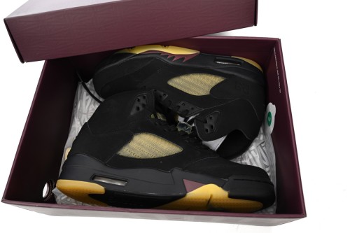[plus-size shoes] 1:1 quality version Jordan 5  x AMM  Dusk  Black & Burgundy Basketball Shoes 29035220