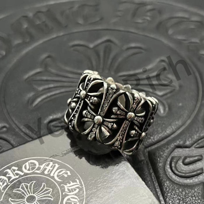 CH Vintage Cross Cross Flower Tomb Sword Hexagram Ring 26 colors