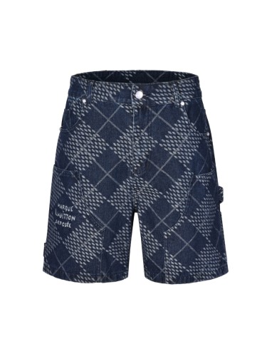 1:1 quality version 28325753 checkered denim shorts