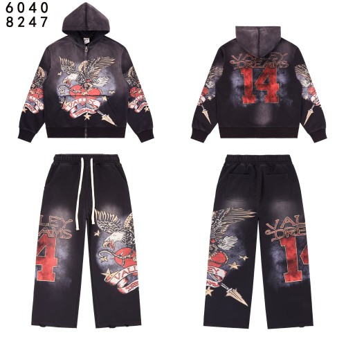 Eagle Star Magic Wand Print Washed Version Hoodie & Pants Set 3 colors 28705418