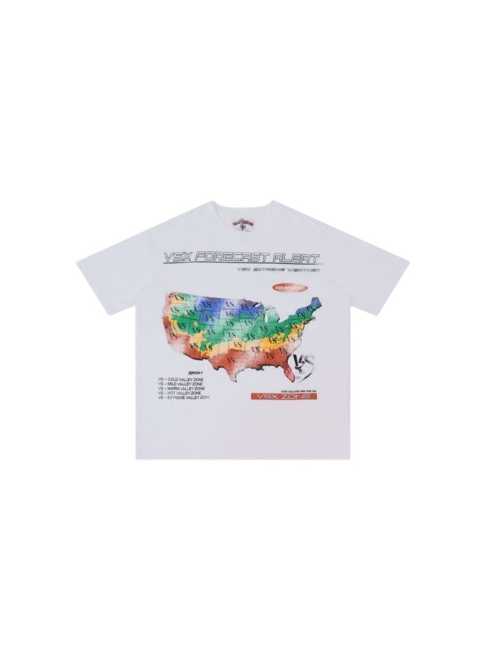 VSX Zone  Map Print Distressed Wash T-Shirt 2 colors 29027497
