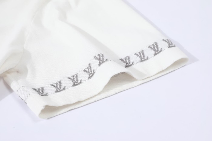 1:1 quality version Letter Jacquard Cotton Knit Print T-Shirt 2 colors 28997771