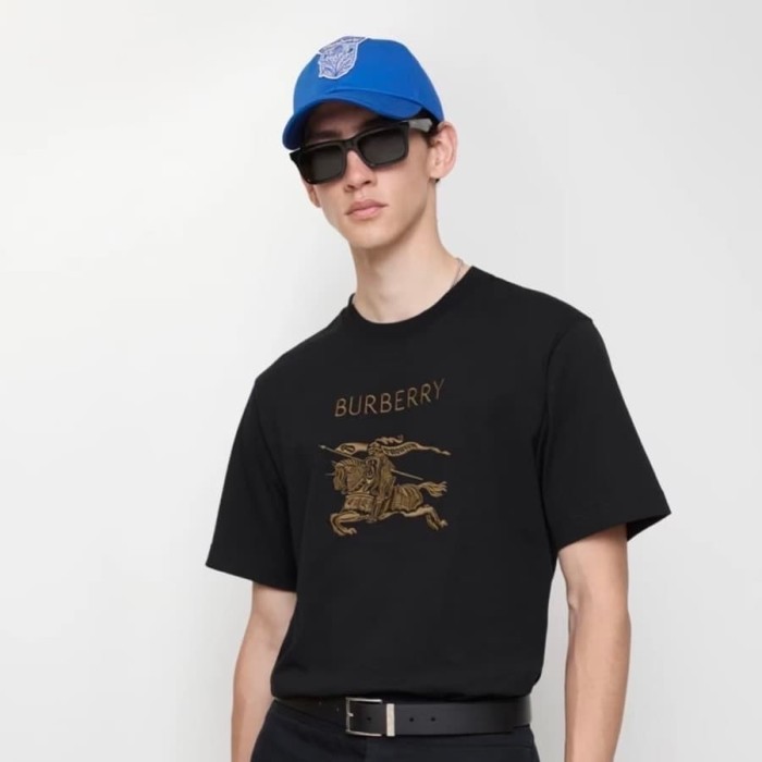 1:1 quality version  letter war horse embroidered crew neck T-shirt 2 colors 28965137