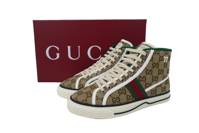 1:1 quality version Tennis 1977 Beige GG High Top Retro Sneakers 2 colors 28972702