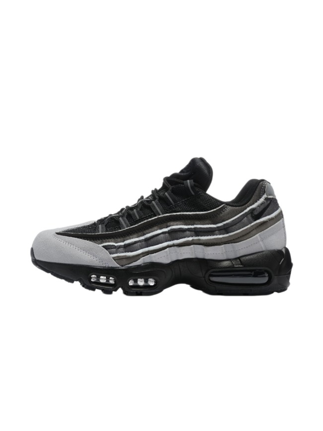 [plus-size shoes]Air Max 95 Black Grey Gradient  Air Cushion Running Shoes 29045571