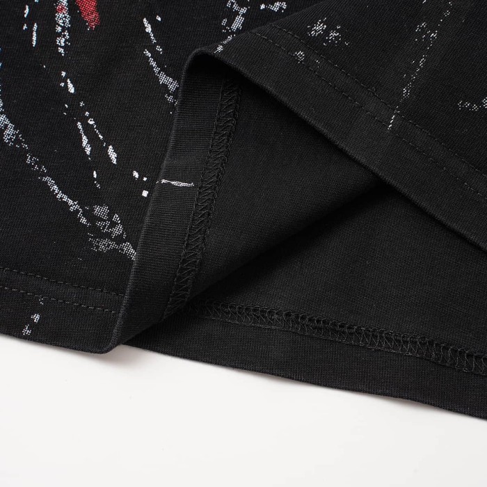 Giant Spider Web Print Washed Tee 29047372