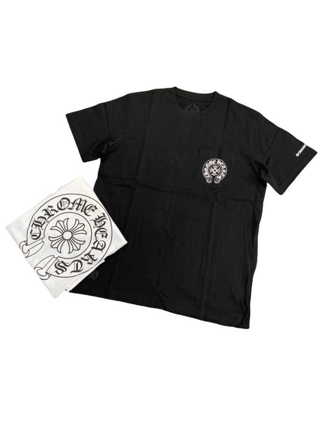 1:1 quality version 27968683 Front and back horseshoe cross print Tee 2 colors
