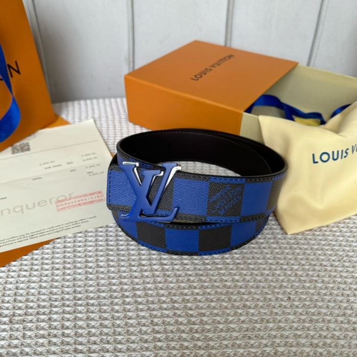 1:1 quality version Large Square Double Layer Letter Buckle Belt 6 colors【Width 4cm】
