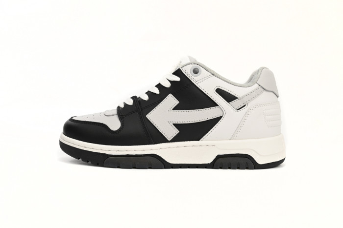 OW Out Of Office OOO Low Tops Light Grey Black OMIA189F22LEA0010709