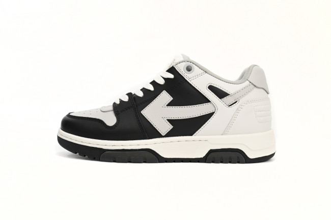OW Out Of Office OOO Low Tops Light Grey Black OMIA189F22LEA0010709