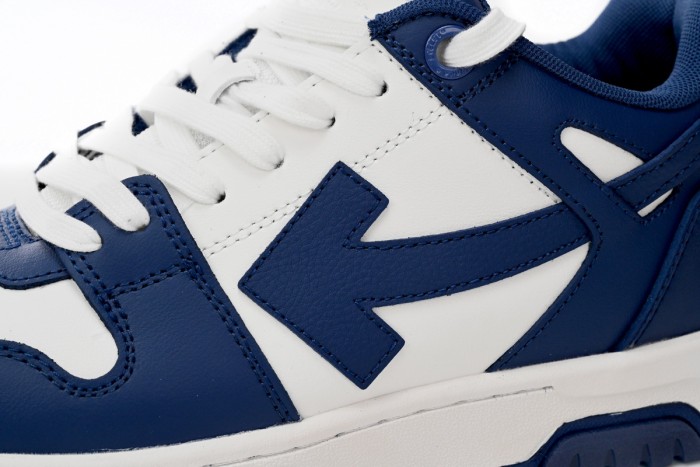 OW Out Of Office "OOO" Low Tops Dark Blue White OMIA189S22LEA0010142